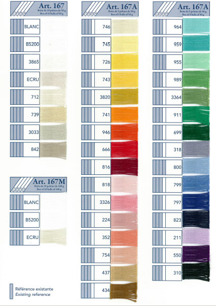 DMC Cebelia Crochet Cotton Color Card