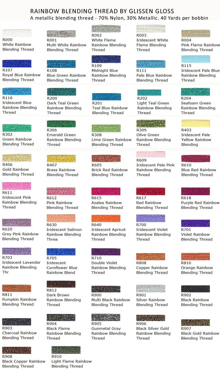 Glissen Gloss Color Chart 1