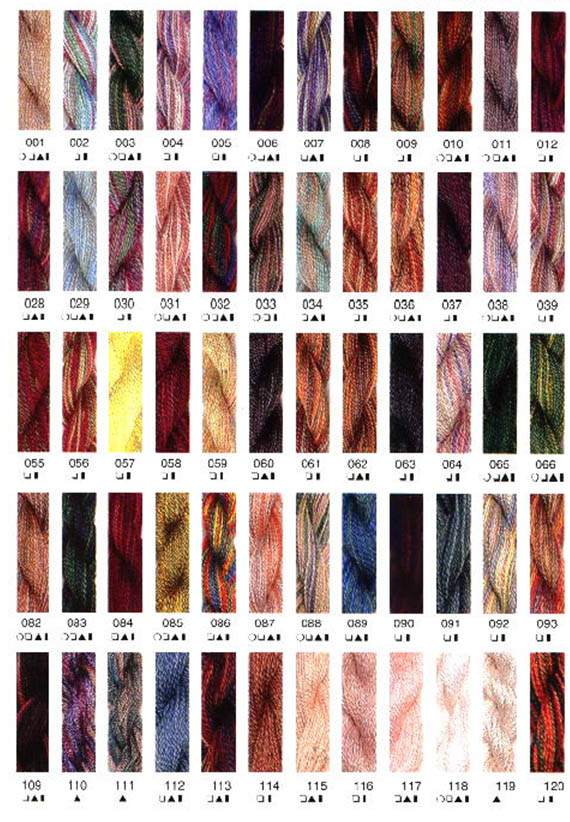 Caron Collection Color Chart 1
