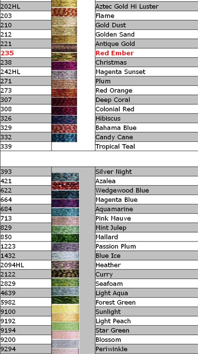 Kreinik Color Chart 3
