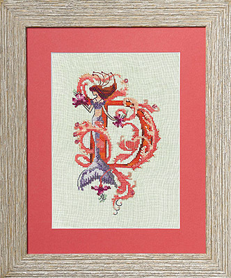 Letters From Mermaids D - Cross Stitch Pattern