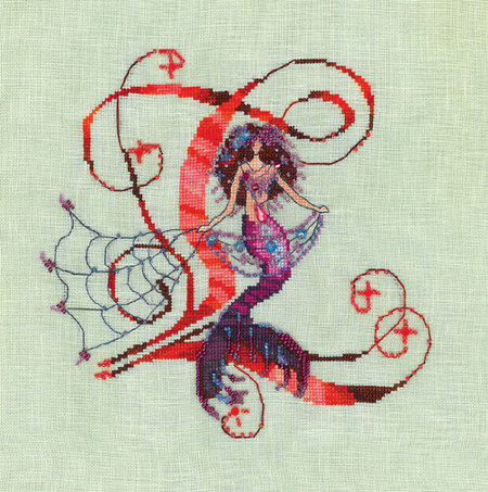 Letters From Mermaids L - Cross Stitch Pattern