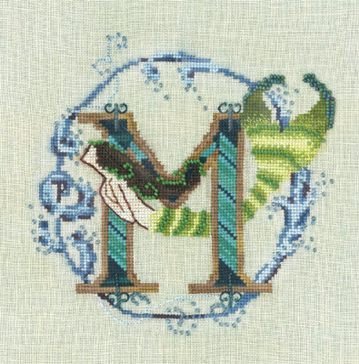 Letters From Mermaids M - Cross Stitch Pattern