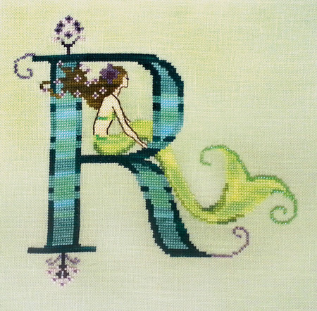 Letters From Mermaids R - Cross Stitch Pattern