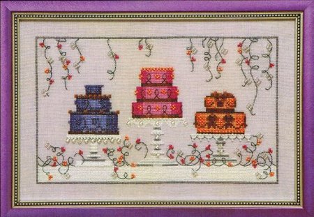 Garden Party Cakes - Cross Stitch Pattern